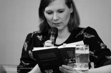 Lesung von Kirsten Fuchs in der Stadtbibliothek Ulm am 30. April 2017 zur Literaturwoche Donau 2017.